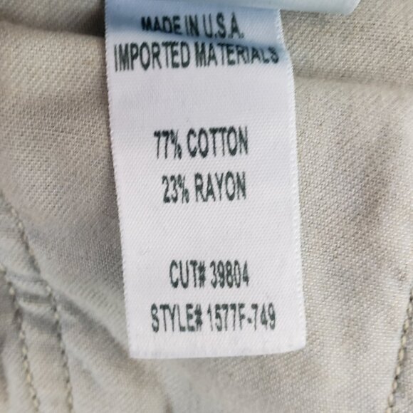 Citizens of Humanity Liya High-Rise Crop Jeans Size 30 Button-Fly Blue Distress - Picture 10 of 11